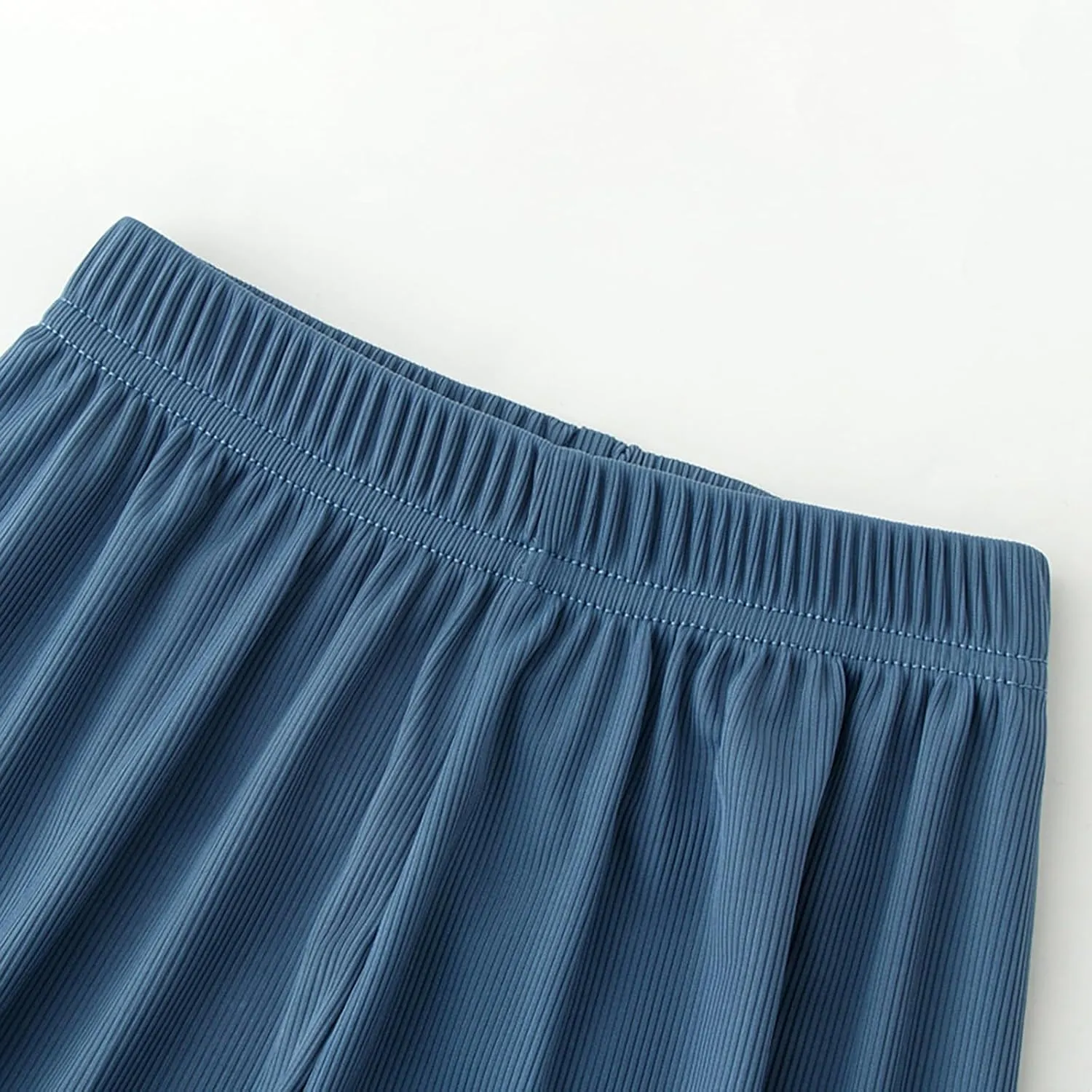 Kids Summer Solid Color Thin Pants Girls Boys Casual Pants Elastic Waist Leisure Trousers Breathable Loose Active Pant