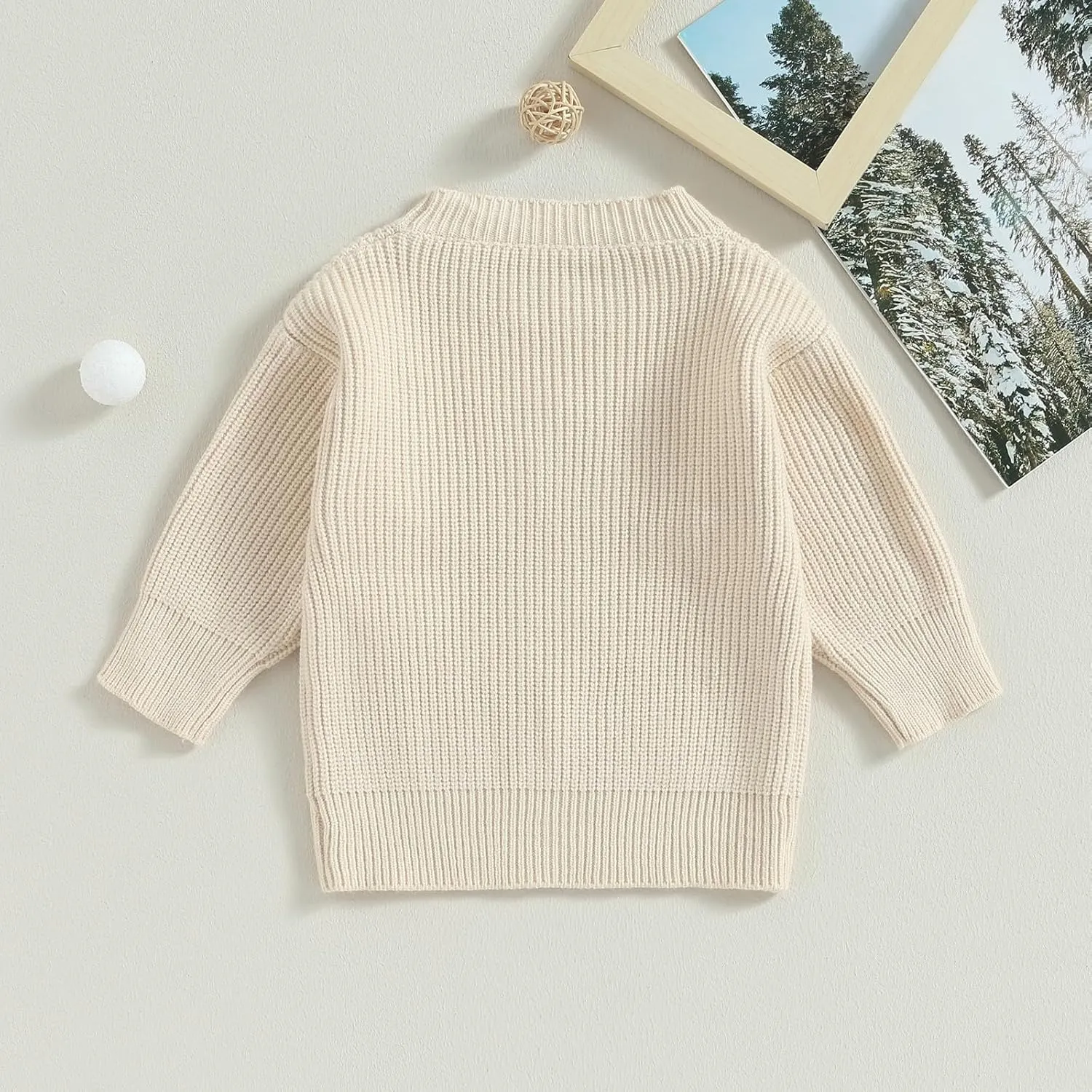 Kuriozud Toddler Baby Boy Girl Sweater Checkerboard Knit Crewneck Sweatshirt Soft Warm Fall Winter Clothes