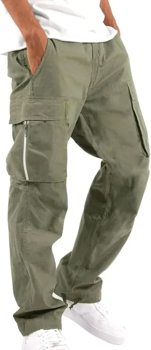 LCMTWX Cargo Pants for Men Casual Jogging Sports Elastic with Pockets Men's Men's Pants Drawstring Joggers
