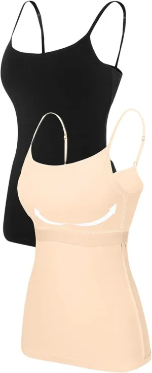 LCMTWX Tank Tops For Women 2024 Bra Pads Bra One Vest Camisole Top Spaghetti Strap Tank Tops White Tank Top Crop Ribbed