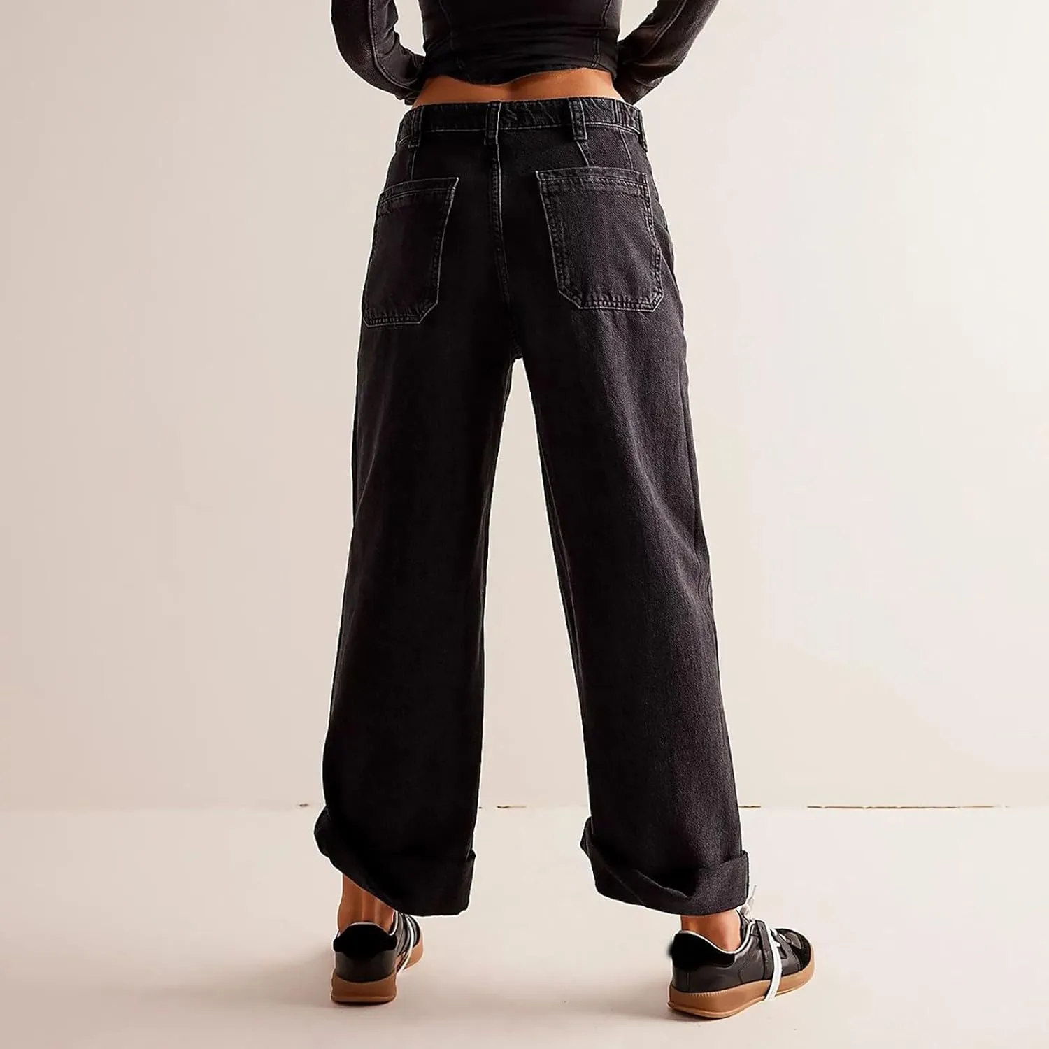 Light Miramar Sweatpants for Women Low Rise Baggy Jeans Loose Fit Boyfriend Straight Wide Leg Stretch Pants