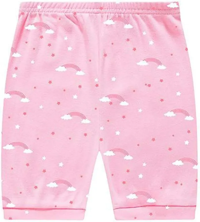 Little Hand Pajamas for Girls Dinosaur Short Sets Kids Cotton Unicorn Sleepwear Toddler Pjs Summer Clothes Shirt
