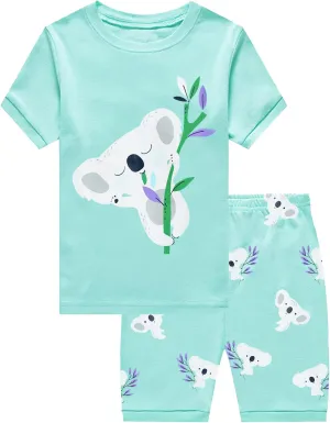 Little Hand Toddler Baby Girls Pajamas Kids Short Sets Cotton Pjs Sleepwear Summer Clothes 2-7 Years