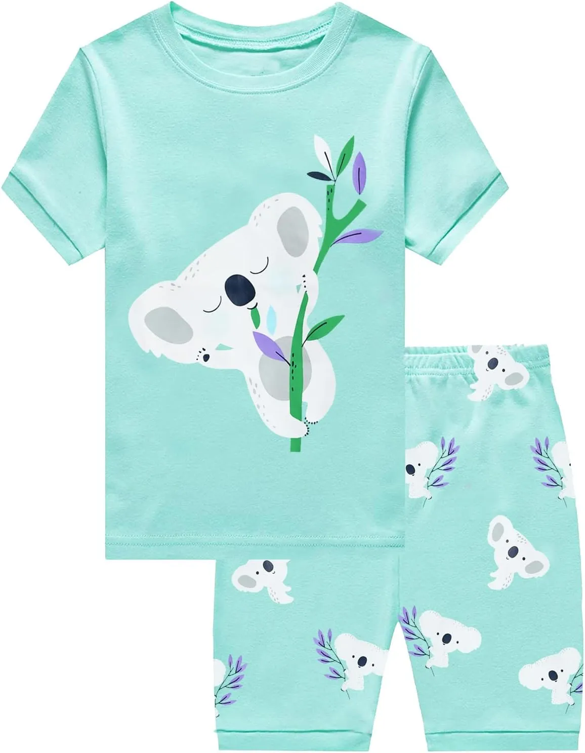 Little Hand Toddler Baby Girls Pajamas Kids Short Sets Cotton Pjs Sleepwear Summer Clothes 2-7 Years