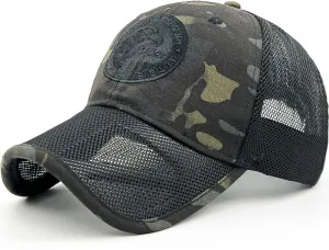 Loneshark Oversize XXL Mens Tactical Camo Baseball Caps Breathable Mesh Womens Patriotic Operator Camouflage Ball Hats
