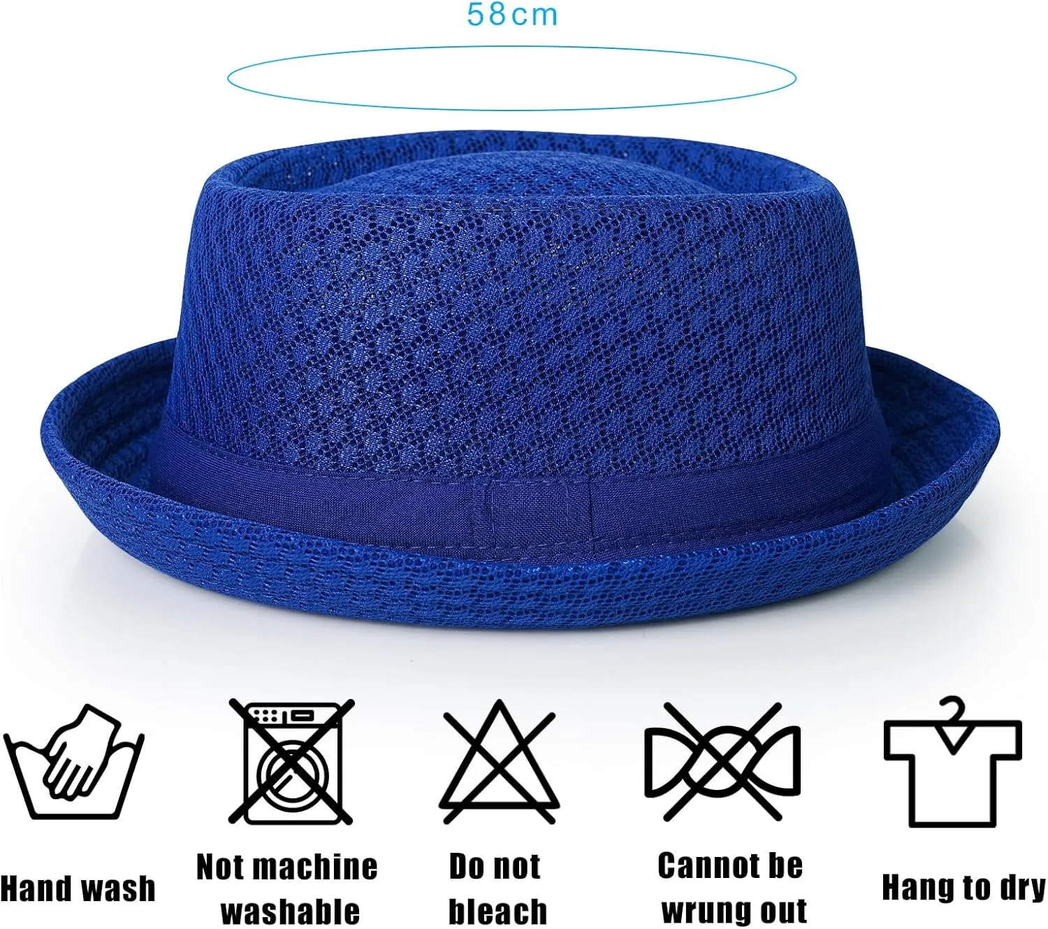 Luwint Cute Fedora Hat - Lightweight Breathable Mesh Crushable Roll Up Short Brim Bowler Derby Cap