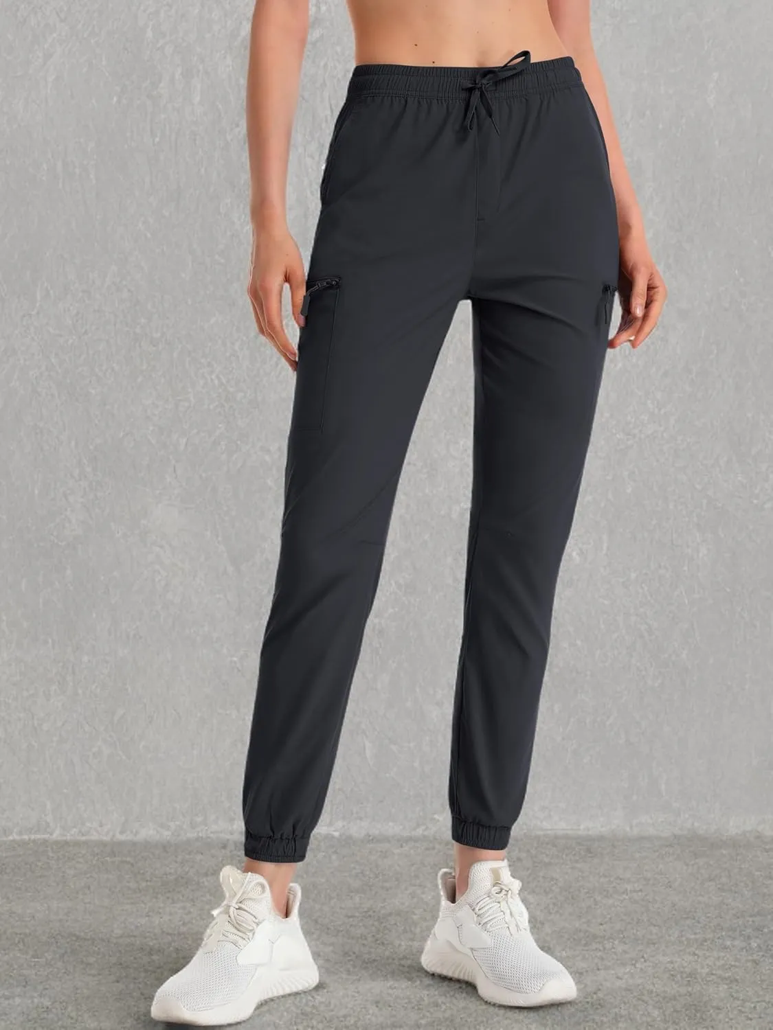 MAGCOMSEN Women's Hiking Cargo Pants Lightweight Quick Dry Water Resistant Jogger Zipper Pockets Outdoor Athletic Casual