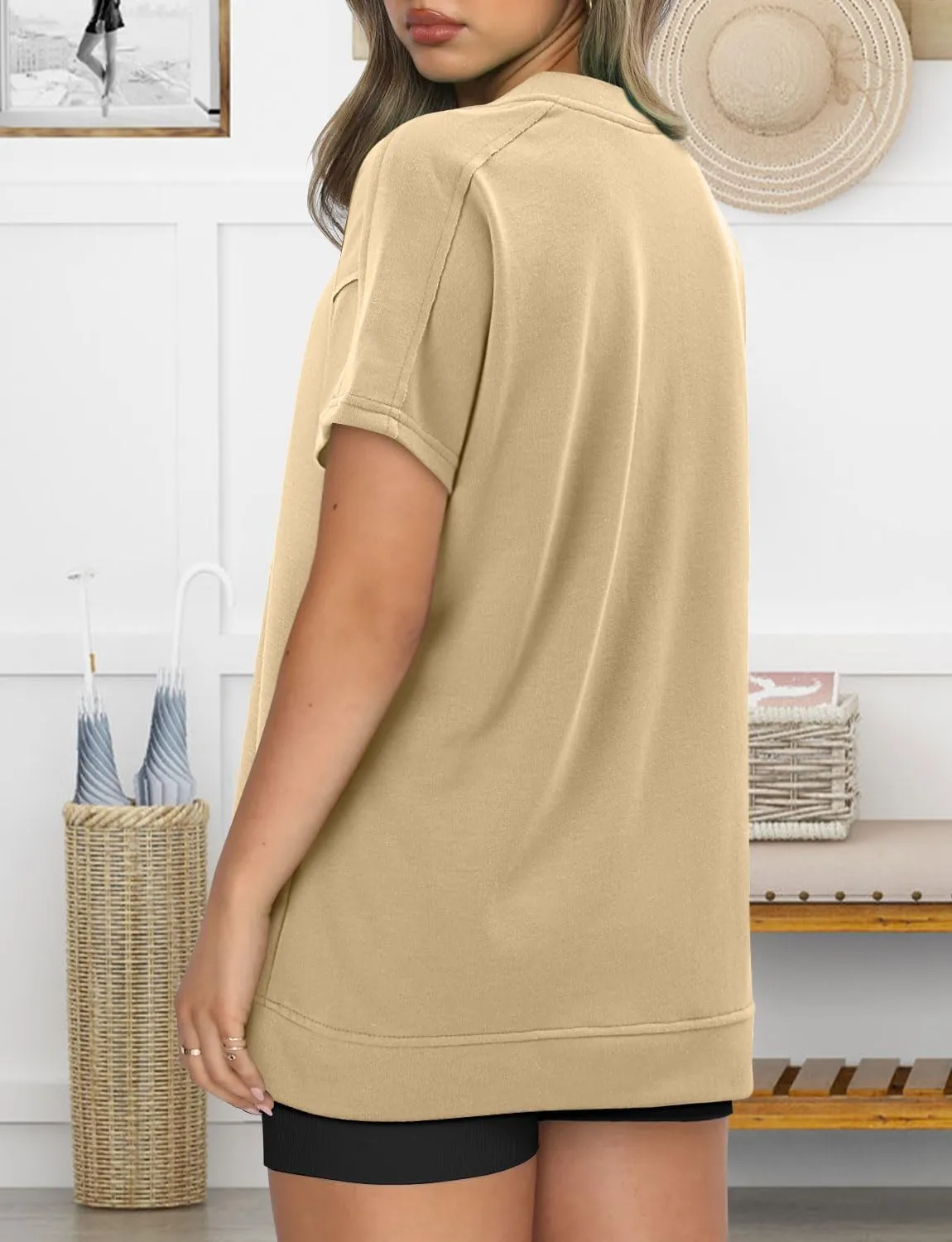 Magritta Womens Plus Size Tops Basic Clothes 2025 Side Slits Tshirts Workout Casual Outfits Short Sleeve Loungewear