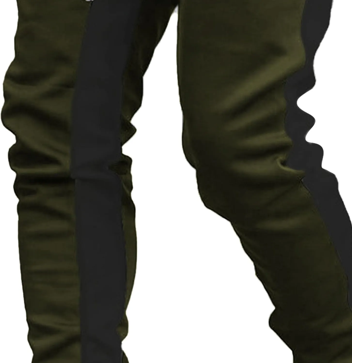 Maiyifu-GJ Mens Casual Drawstring Sweatpants with Zipper Pockets Athletic Workout Running Jogger Pants Elastic Waist Trousers