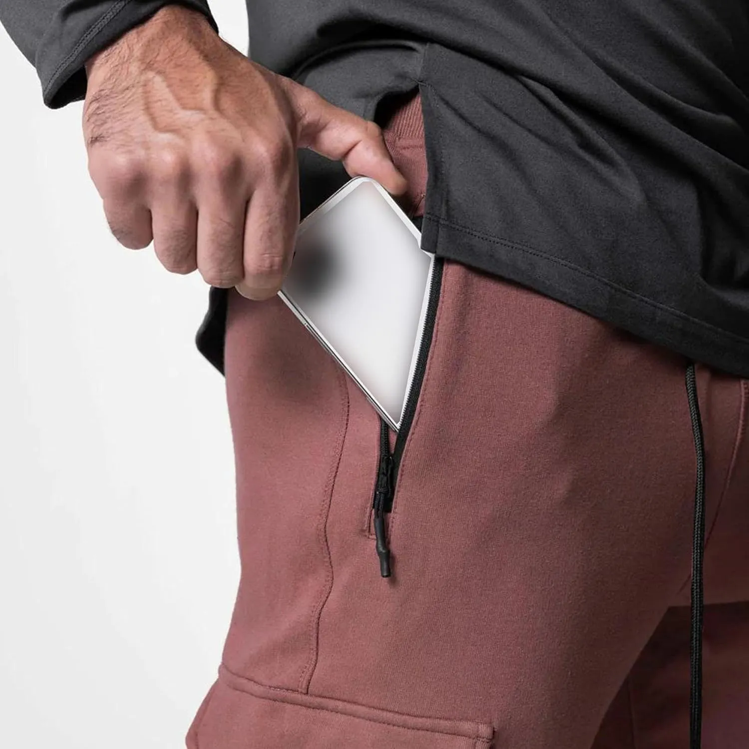 Maiyifu-GJ Men's Casual Joggers Cargo Pants Multi-Pockets Drawstring Hiking Sweatpants Running Training Athletic Trousers