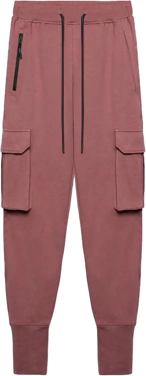 Maiyifu-GJ Men's Casual Joggers Cargo Pants Multi-Pockets Drawstring Hiking Sweatpants Running Training Athletic Trousers