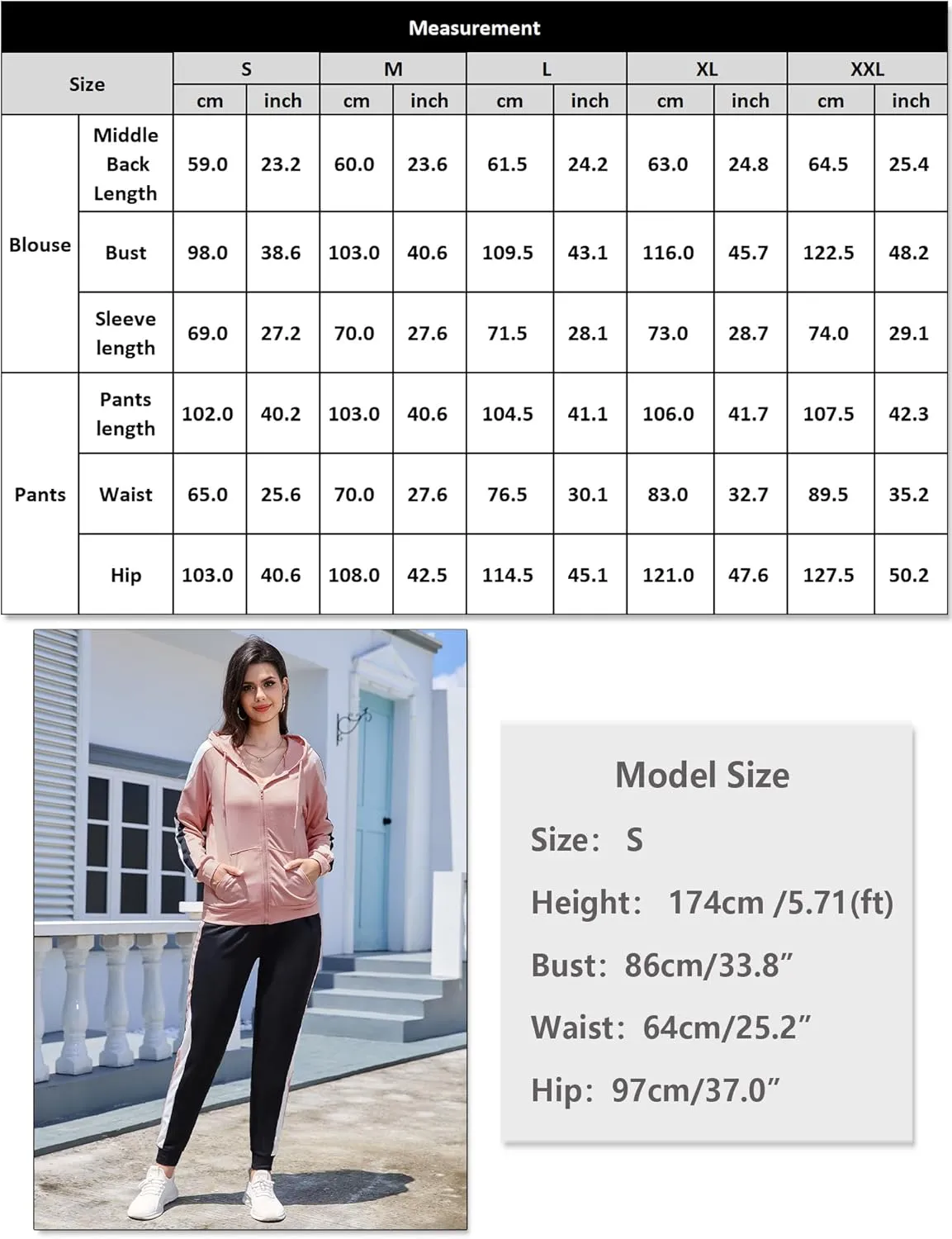 Marvmys Women's 2 Piece Tracksuit Set Full Zip-Up Hoddie Sweatsuits Color Block Jogging Suits with Pockets