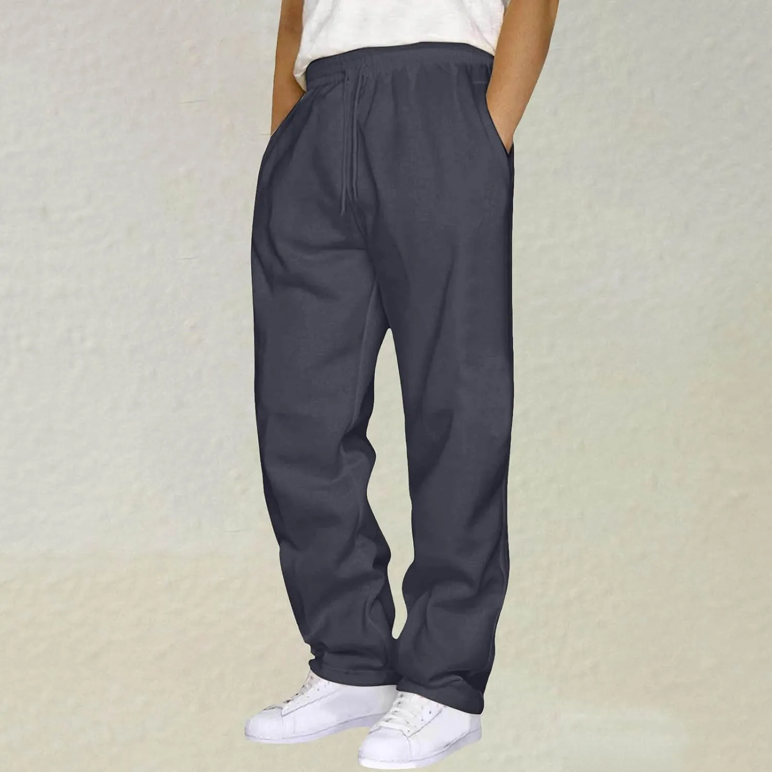 Men Cargo Pants with Pockets Stretch Drawstring Elastic Waist Sweatpants Tall Regular Fit Pants Tall Joggers Trousers