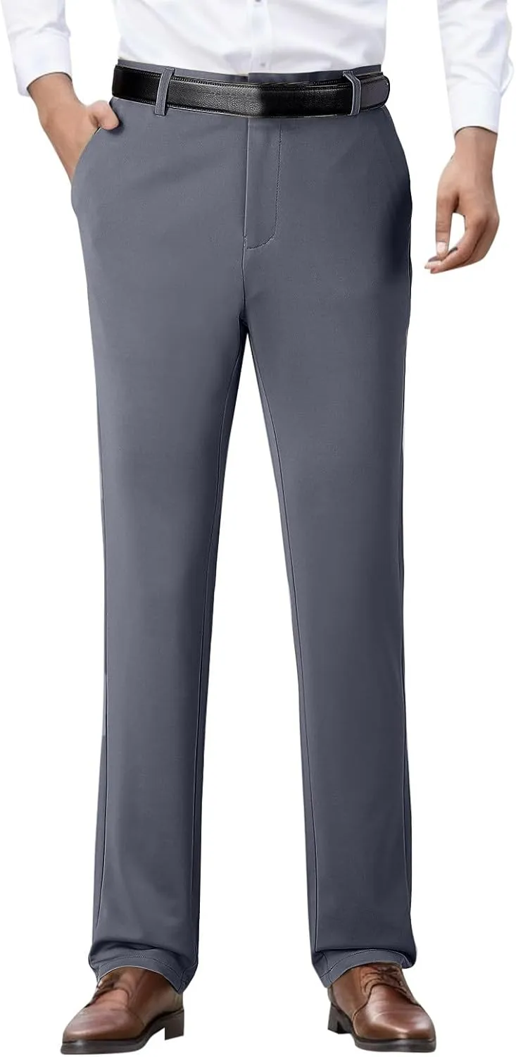 Men Comfy Cargo Pants Stretch, Lightweight Solid Color Long, Multipants High Stretch Multi-Pocket Durable Cargo Pants