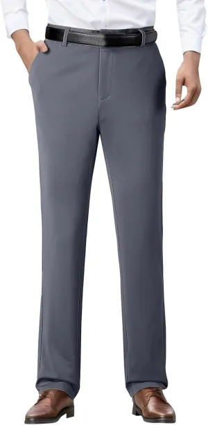 Men Comfy Cargo Pants Stretch, Lightweight Solid Color Long, Multipants High Stretch Multi-Pocket Durable Cargo Pants
