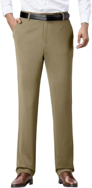 Men Comfy Cargo Pants Stretch, Lightweight Solid Color Long, Multipants High Stretch Multi-Pocket Durable Cargo Pants