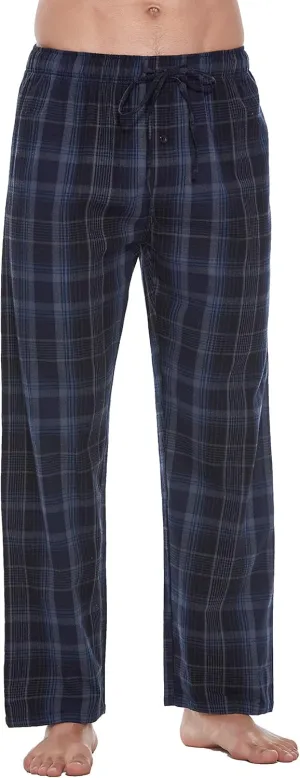 Men's 100% Cotton Super Soft Flannel Plaid Pajama Pants