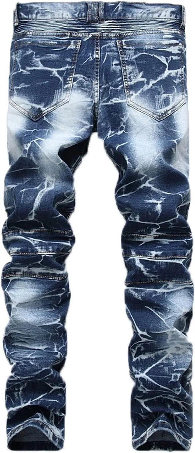 Men's Athletic-Fit Jean Casual Jeans Straight Leg Plus Size Fashion Pants Flat Front Hidden Comfort Waistband Pant