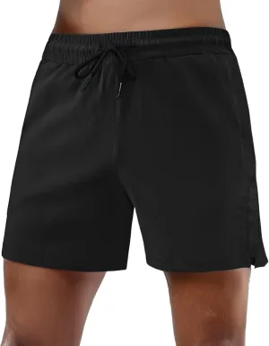 Men's Athletic Gym Shorts Running Workout Stretchy Breathable Quick Dry Shorts