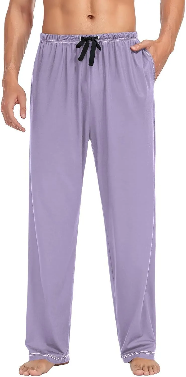 Men's Black Pajama Pants with Pocket S Black
