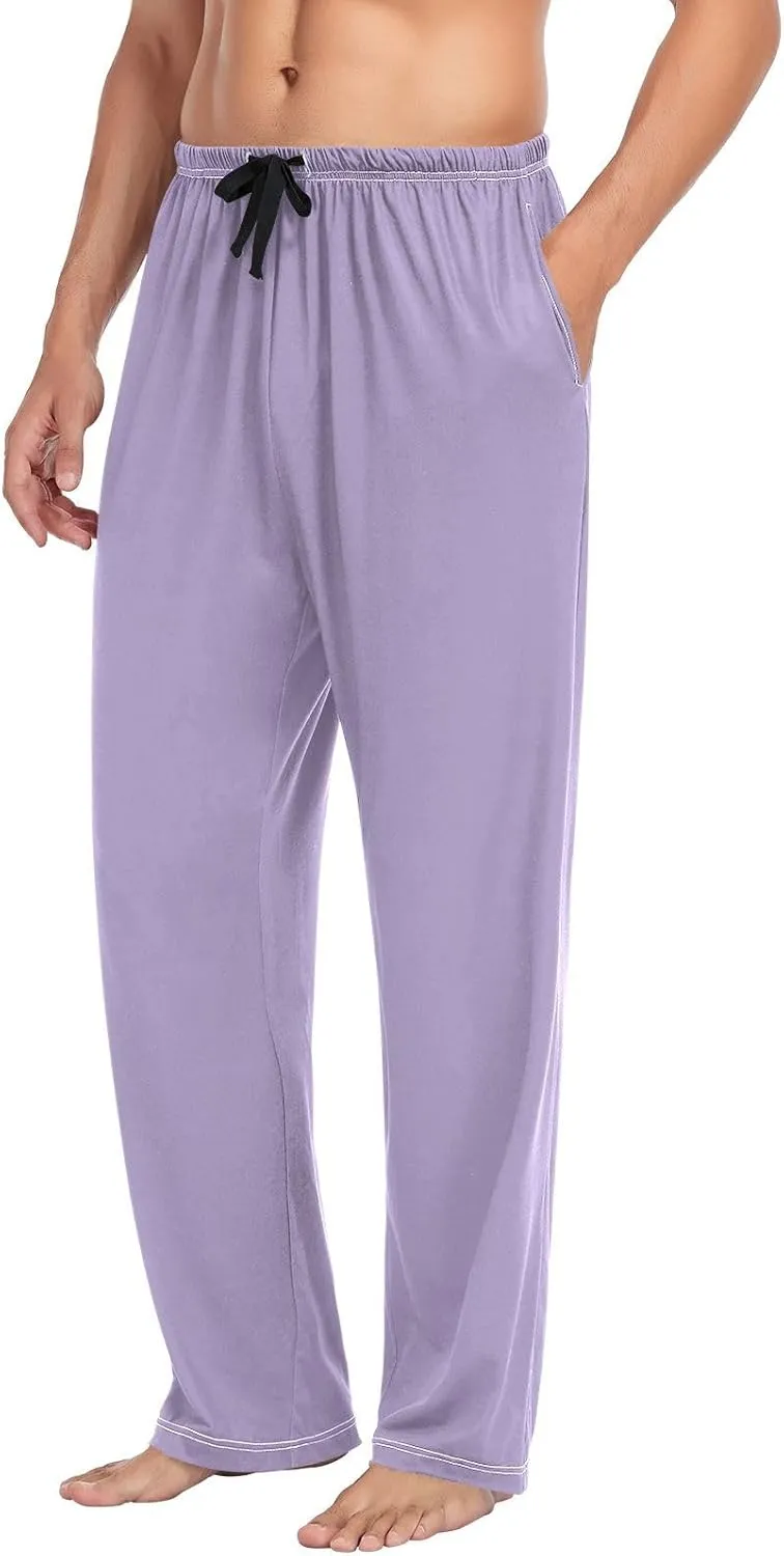 Men's Black Pajama Pants with Pocket S Black