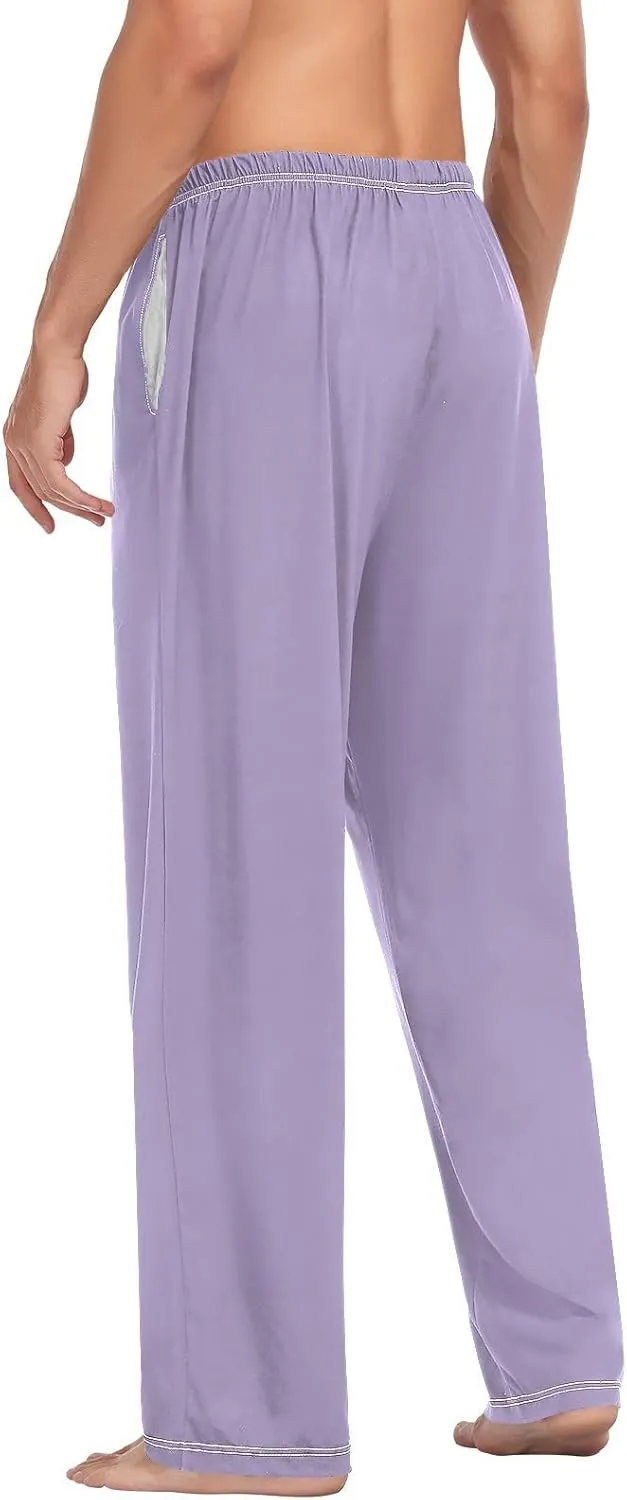 Men's Black Pajama Pants with Pocket S Black