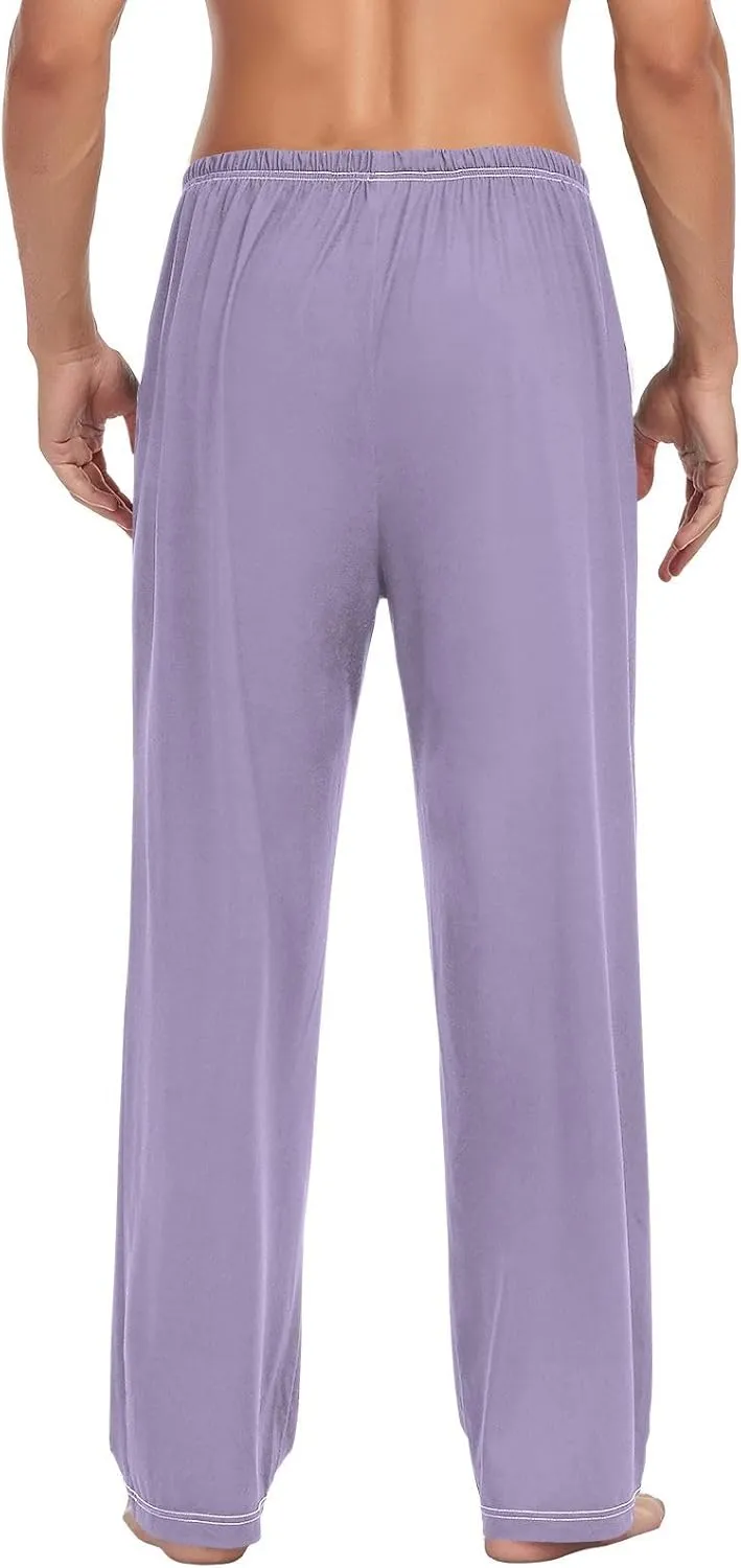 Men's Black Pajama Pants with Pocket S Black