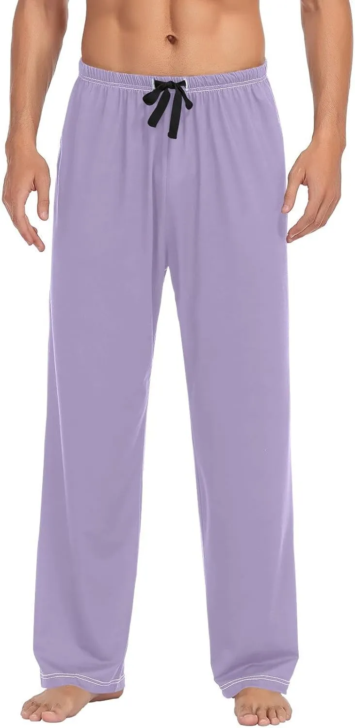 Men's Black Pajama Pants with Pocket S Black