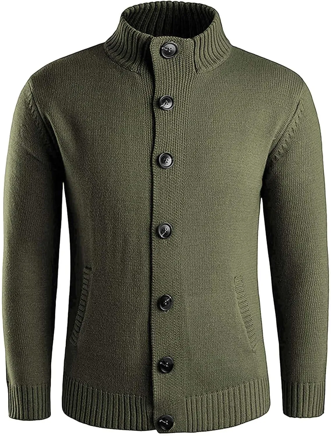 Mens Cardigan Sweater Casual Slim Fit V-Neck Knitted Sweaters Button up Long Sleeve Soft Touch Cardigan Sweater Shirts