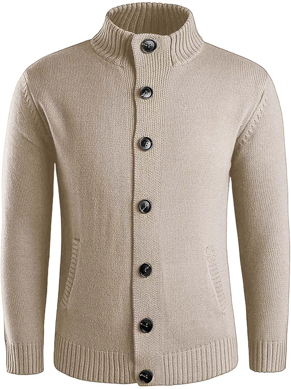Mens Cardigan Sweater Casual Slim Fit V-Neck Knitted Sweaters Button up Long Sleeve Soft Touch Cardigan Sweater Shirts