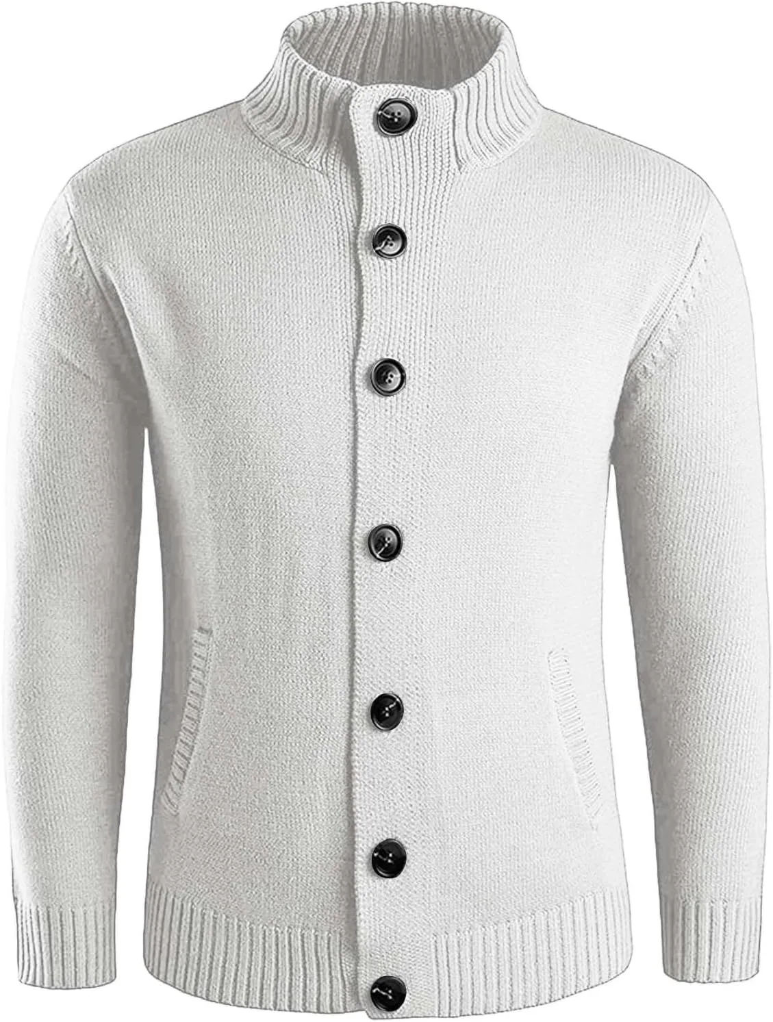 Mens Cardigan Sweater Casual Slim Fit V-Neck Knitted Sweaters Button up Long Sleeve Soft Touch Cardigan Sweater Shirts