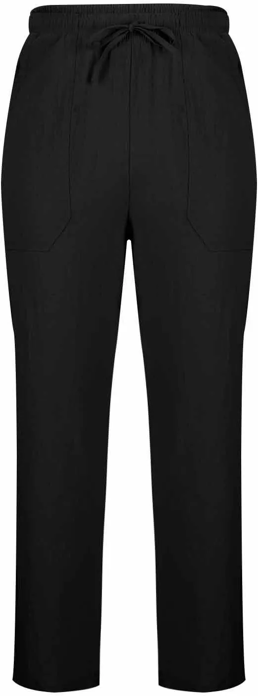 Mens Cotton Linen Pants Drawstring Elastic Waist Casual Yoga Pants Loose Fit Straight-Legs Summer Beach Long Trousers