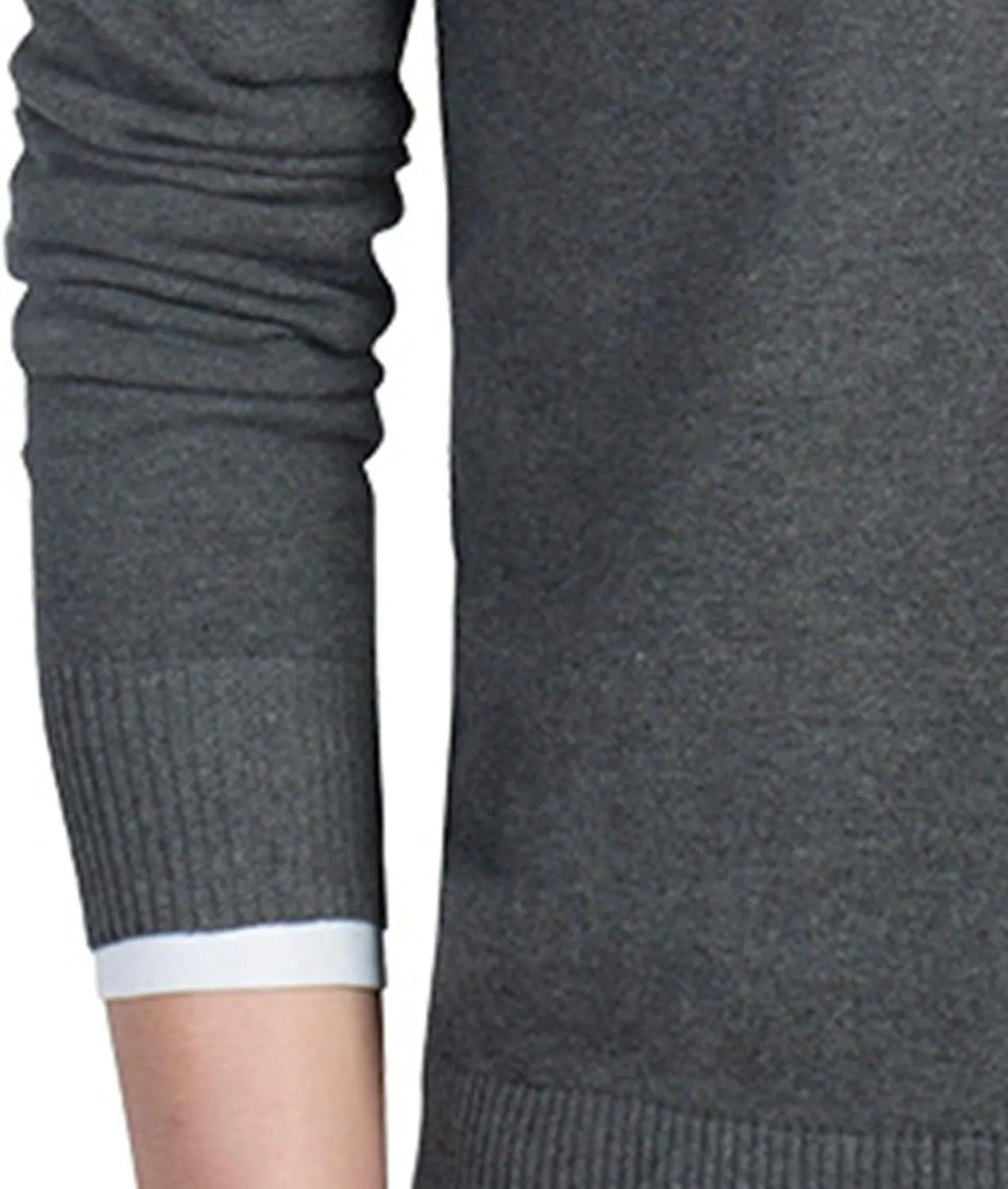 Men's Essential Long Sleeve V-Neck Sweater Soft Touch Slim Pullover Regular Fit Cotton Sweater