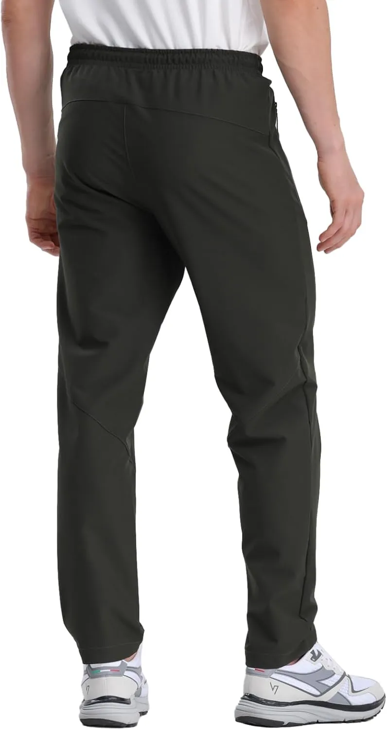 Men's Hiking Pants,Breathable Quick Dry Fishing Running Athletic Active Jogger Sweat Pant with Zipper Pockets