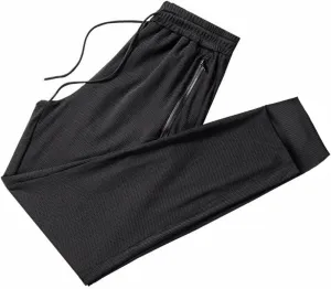 Men's Lightweight Sweatpants with Zipper Pocket Mesh Breathable Athletic Pants Workout Athletic Running Tapered Pant