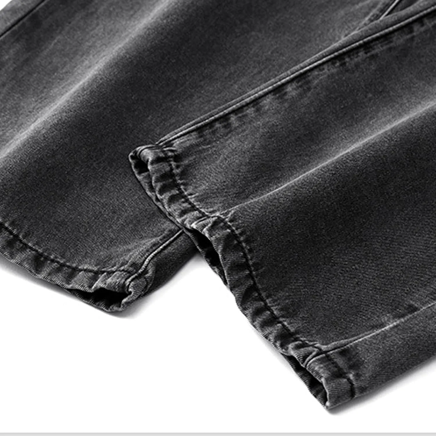 Men's Loose Straight Wide-Leg Jeans Casual Streetwear Wide Leg Denim Pants Y2K Classic Mid Waist Motorbike Trousers