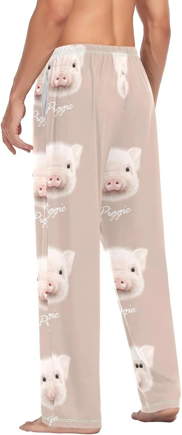 Men's Pajama Pants Cotton Trouser Lounge Pants Sleepwear with Pockets(S-2XL)