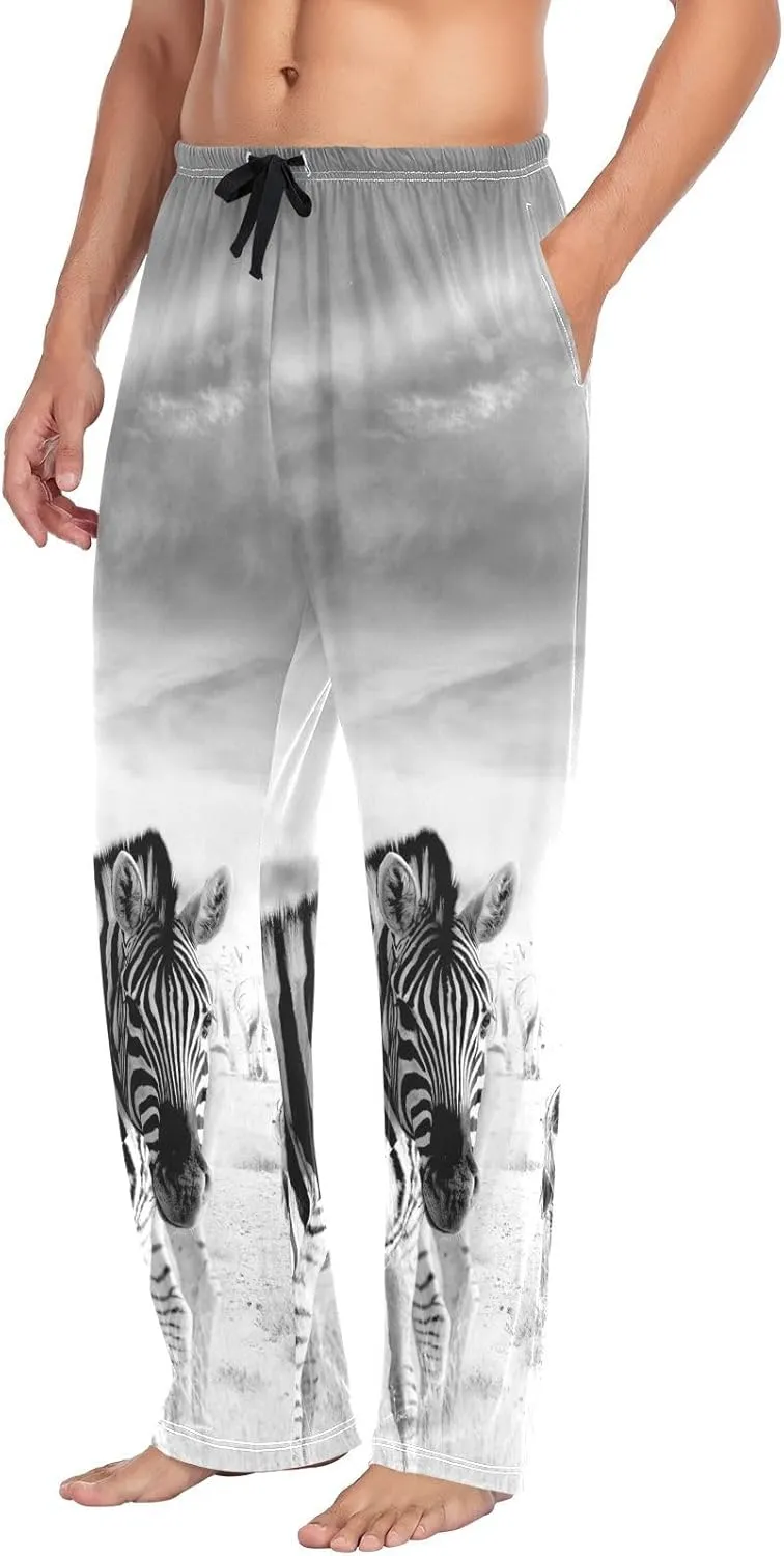 Men's Pajama Pants Cotton Trouser Lounge Pants Sleepwear with Pockets(S-2XL)