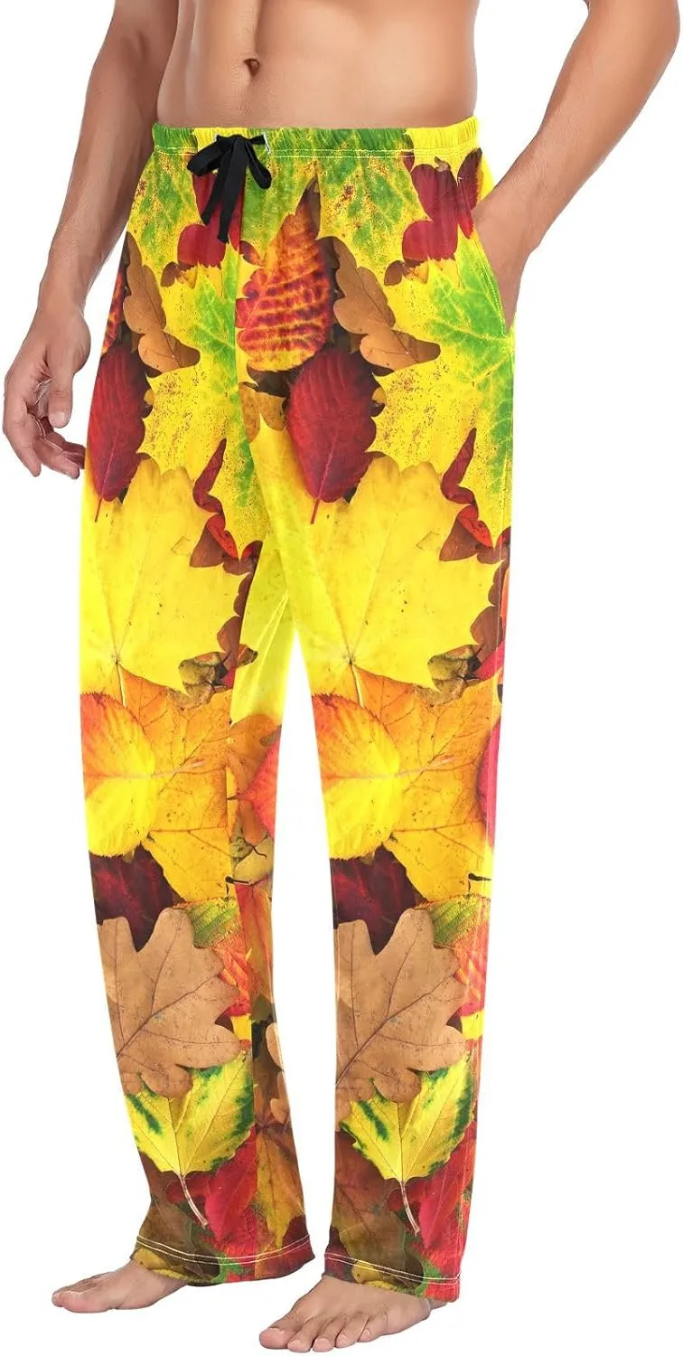 Men's Pajama Pants Cotton Trouser Lounge Pants Sleepwear with Pockets(S-2XL)