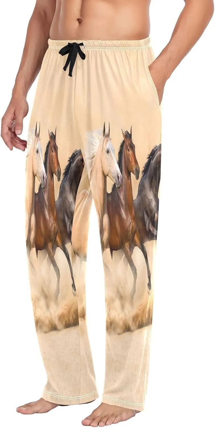 Men's Pajama Pants Cotton Trouser Lounge Pants Sleepwear with Pockets(S-2XL)