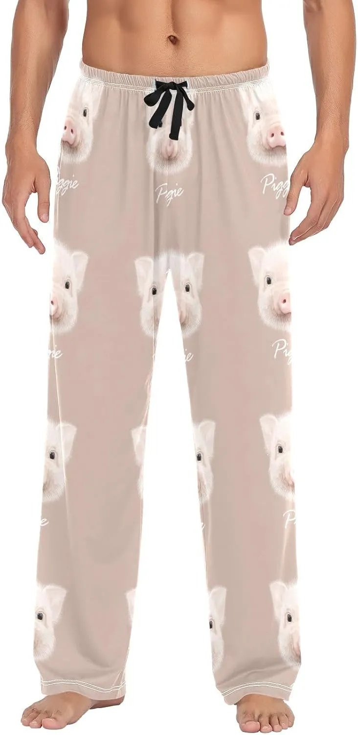 Men's Pajama Pants Cotton Trouser Lounge Pants Sleepwear with Pockets(S-2XL)