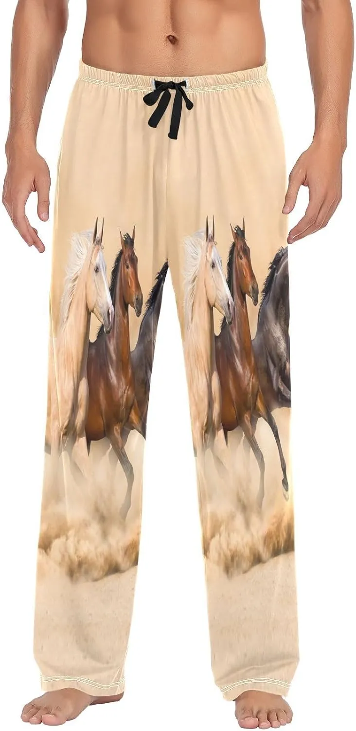 Men's Pajama Pants Cotton Trouser Lounge Pants Sleepwear with Pockets(S-2XL)