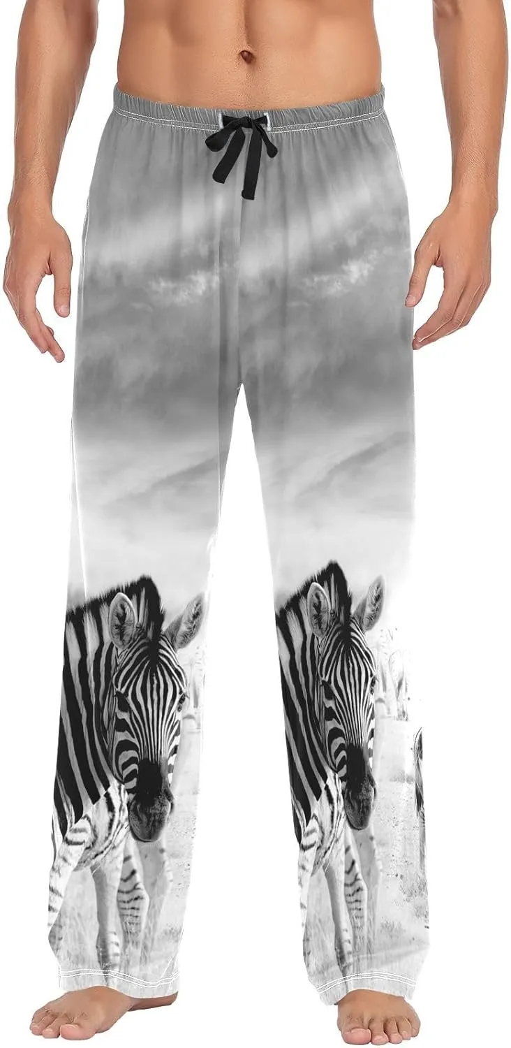 Men's Pajama Pants Cotton Trouser Lounge Pants Sleepwear with Pockets(S-2XL)