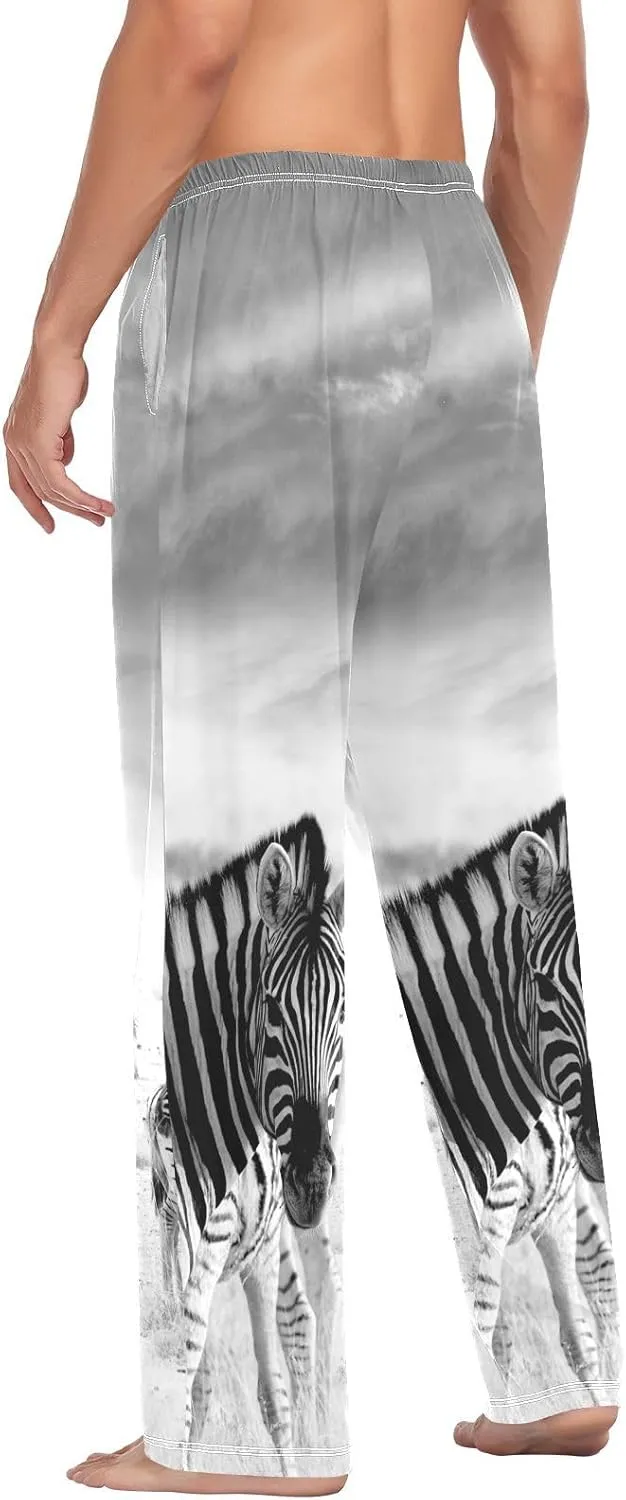 Men's Pajama Pants Cotton Trouser Lounge Pants Sleepwear with Pockets(S-2XL)