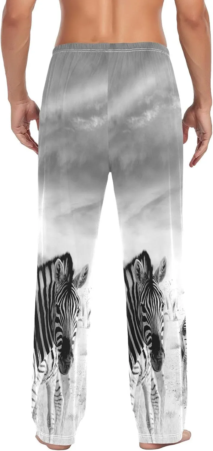 Men's Pajama Pants Cotton Trouser Lounge Pants Sleepwear with Pockets(S-2XL)