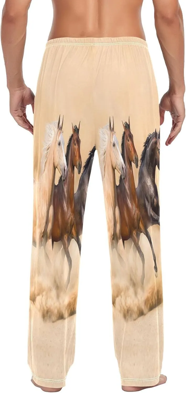 Men's Pajama Pants Cotton Trouser Lounge Pants Sleepwear with Pockets(S-2XL)