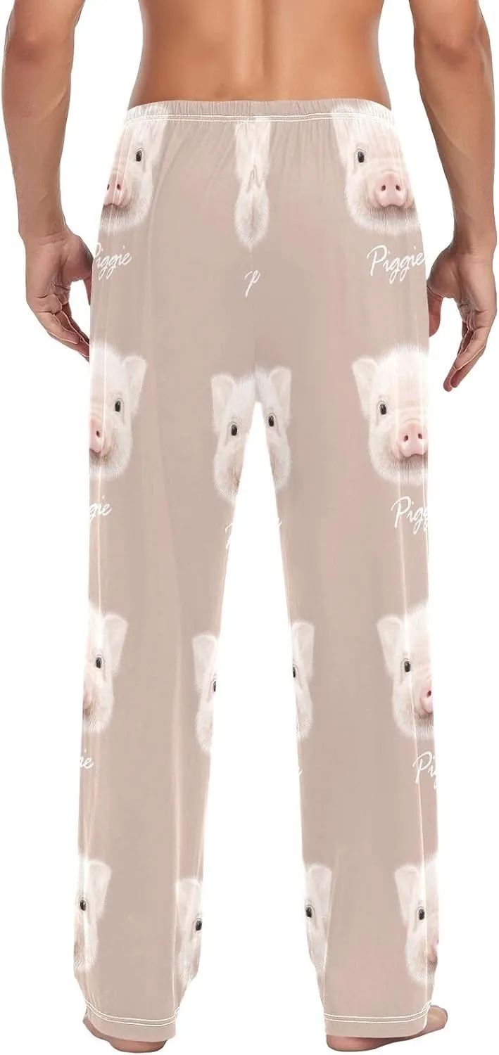 Men's Pajama Pants Cotton Trouser Lounge Pants Sleepwear with Pockets(S-2XL)