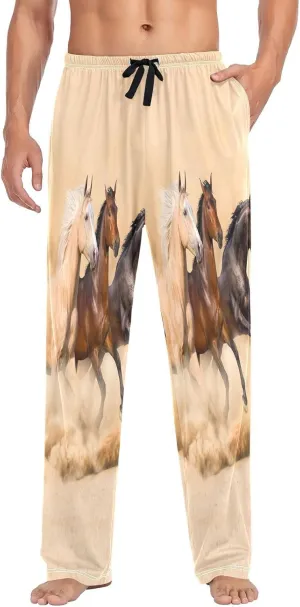 Men's Pajama Pants Cotton Trouser Lounge Pants Sleepwear with Pockets(S-2XL)