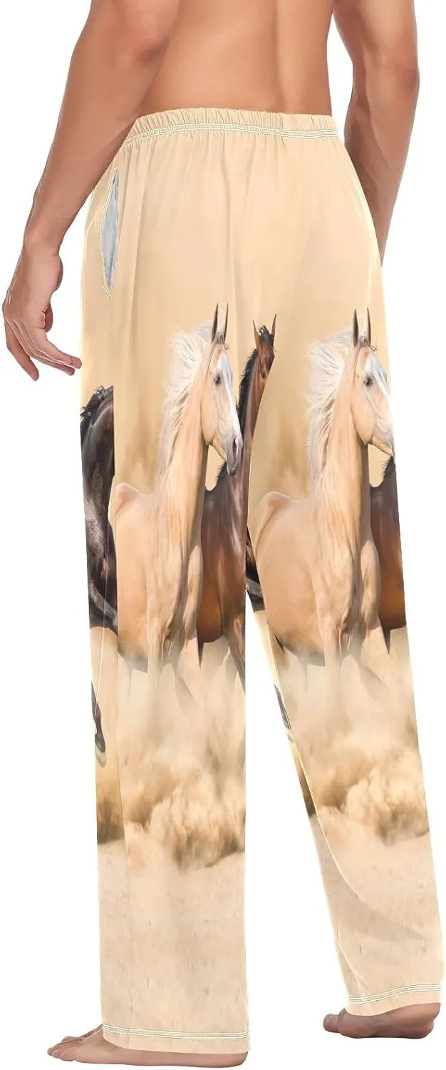 Men's Pajama Pants Cotton Trouser Lounge Pants Sleepwear with Pockets(S-2XL)
