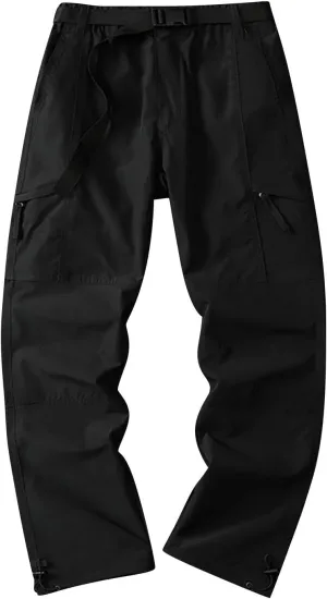 Mens Pants Cargo Joggers Casual Joggers Pants Stretch Drawstring Elastic Waist Tapered Leg Sweatpants with Pockets